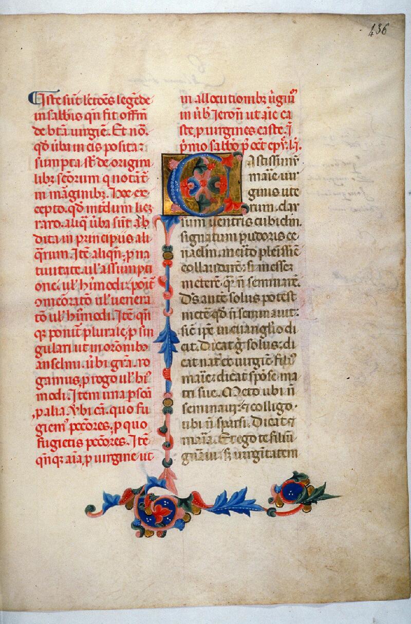 Toulouse, Bibl. mun., ms. 0077, f. 436 - vue 1