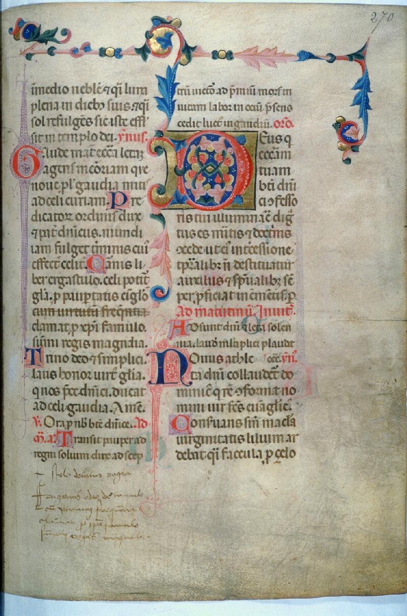 Toulouse, Bibl. mun., ms. 0077, f. 270 - vue 1