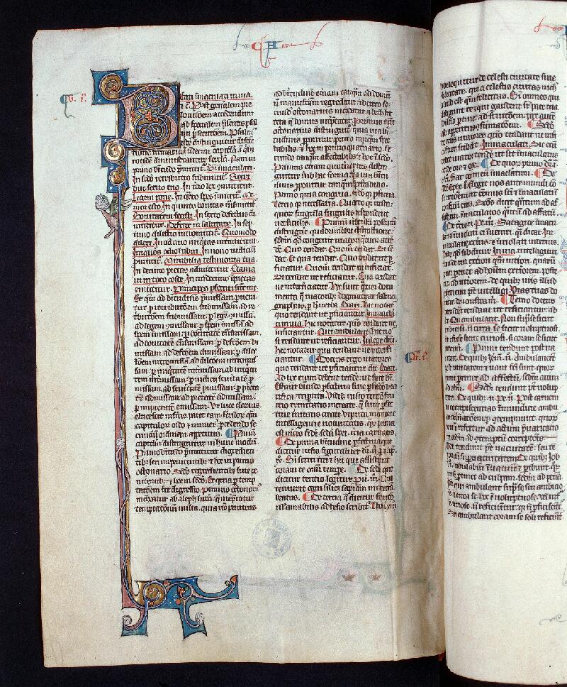 Troyes, Bibl. mun., ms. 0556, f. 001v - vue 1