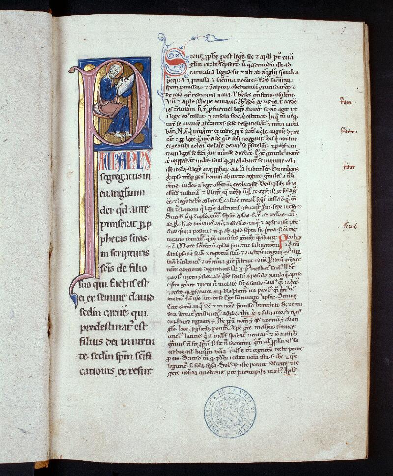Troyes, Bibl. mun., ms. 0626, f. 001 - vue 1