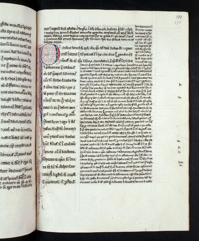 Troyes, Bibl. mun., ms. 0626, f. 131 - vue 1