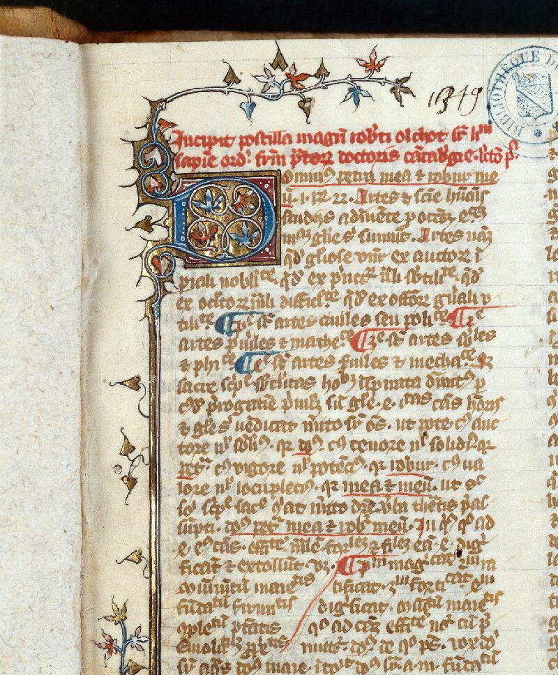 Troyes, Bibl. mun., ms. 0907, f. 001 - vue 2