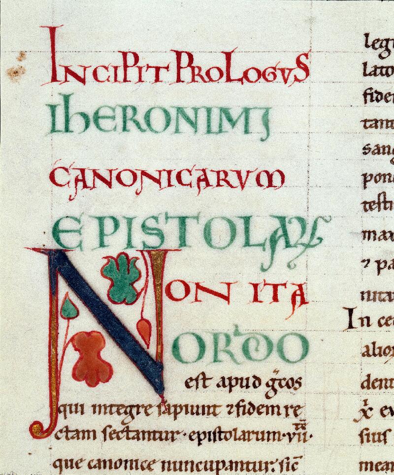 Troyes, Bibl. mun., ms. 1228, f. de garde v - vue 2