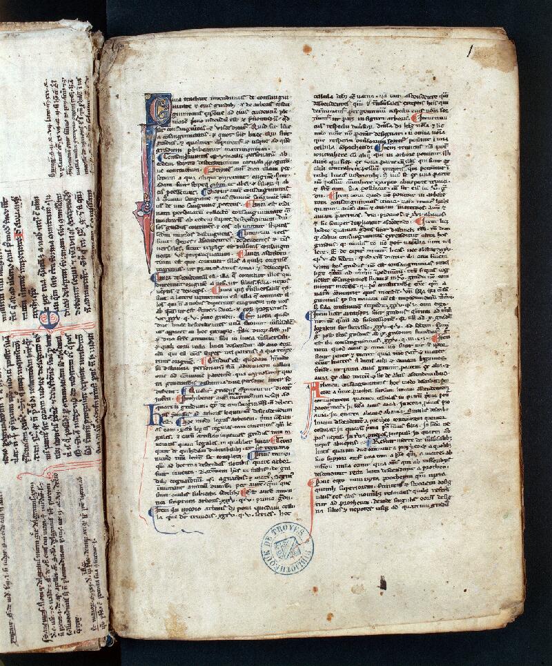 Troyes, Bibl. mun., ms. 1244, f. 001 - vue 1