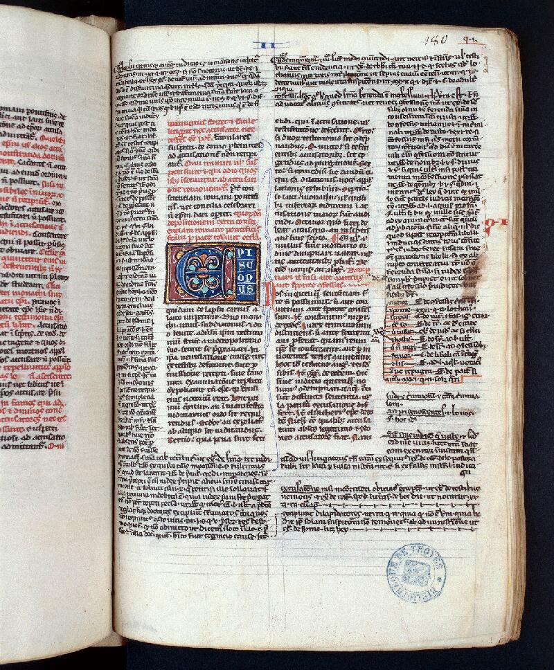 Troyes, Bibl. mun., ms. 1421, f. 180 - vue 1