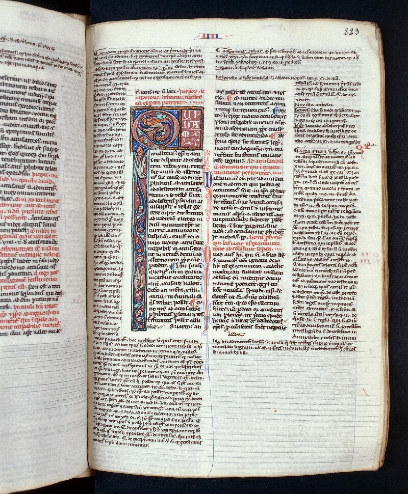 Troyes, Bibl. mun., ms. 1421, f. 223 - vue 1