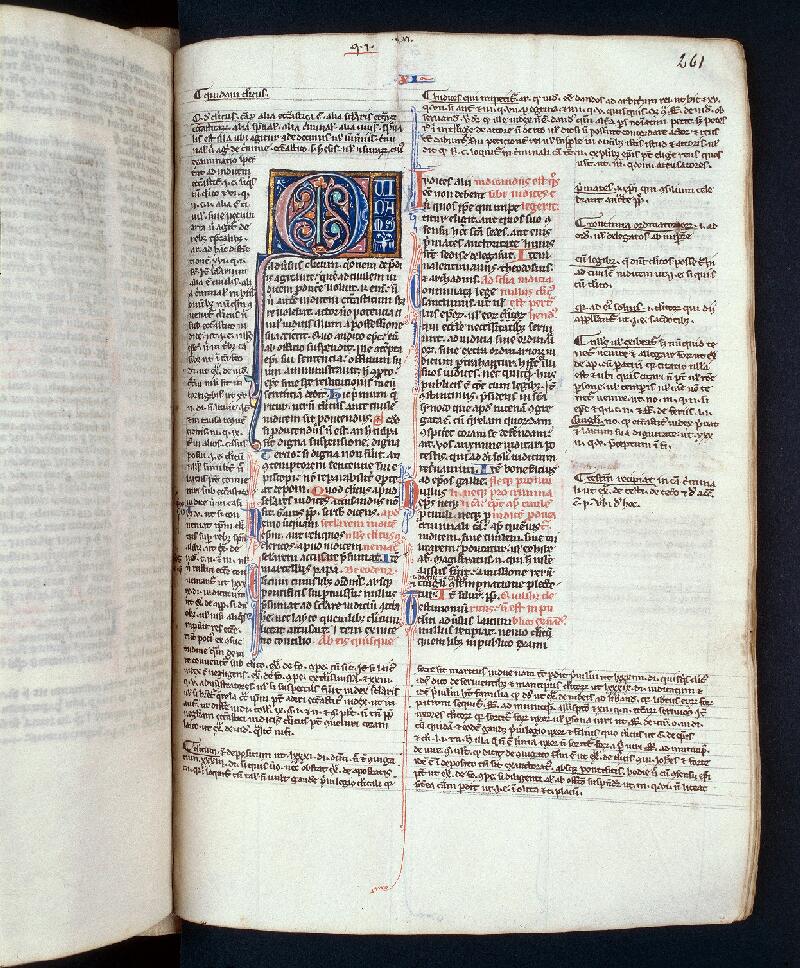 Troyes, Bibl. mun., ms. 1421, f. 261 - vue 1