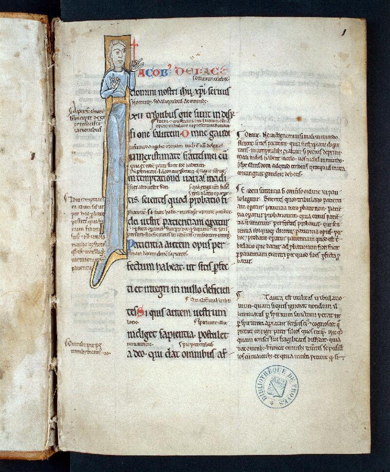 Troyes, Bibl. mun., ms. 1620, f. 001 - vue 1