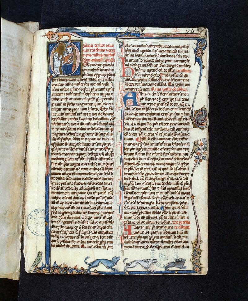 Troyes, Bibl. mun., ms. 1713, f. 174 - vue 1