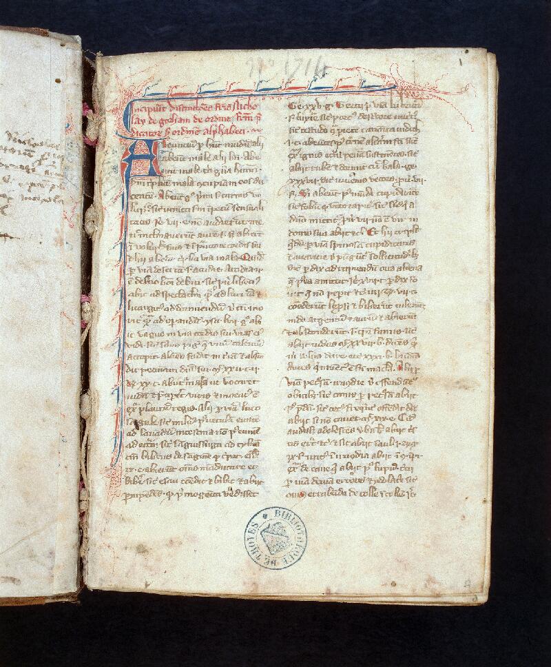 Troyes, Bibl. mun., ms. 1714, f. 001
