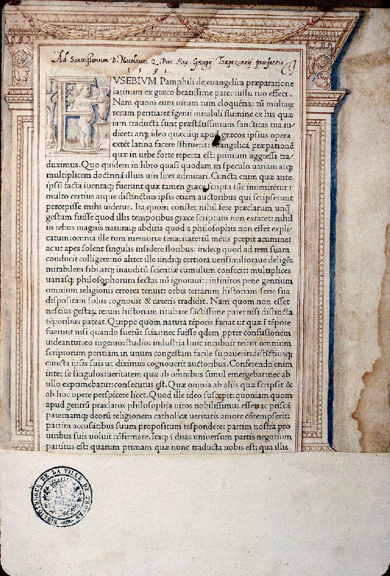 Troyes, Bibl. mun., inc. 077, f. 001 - vue 1