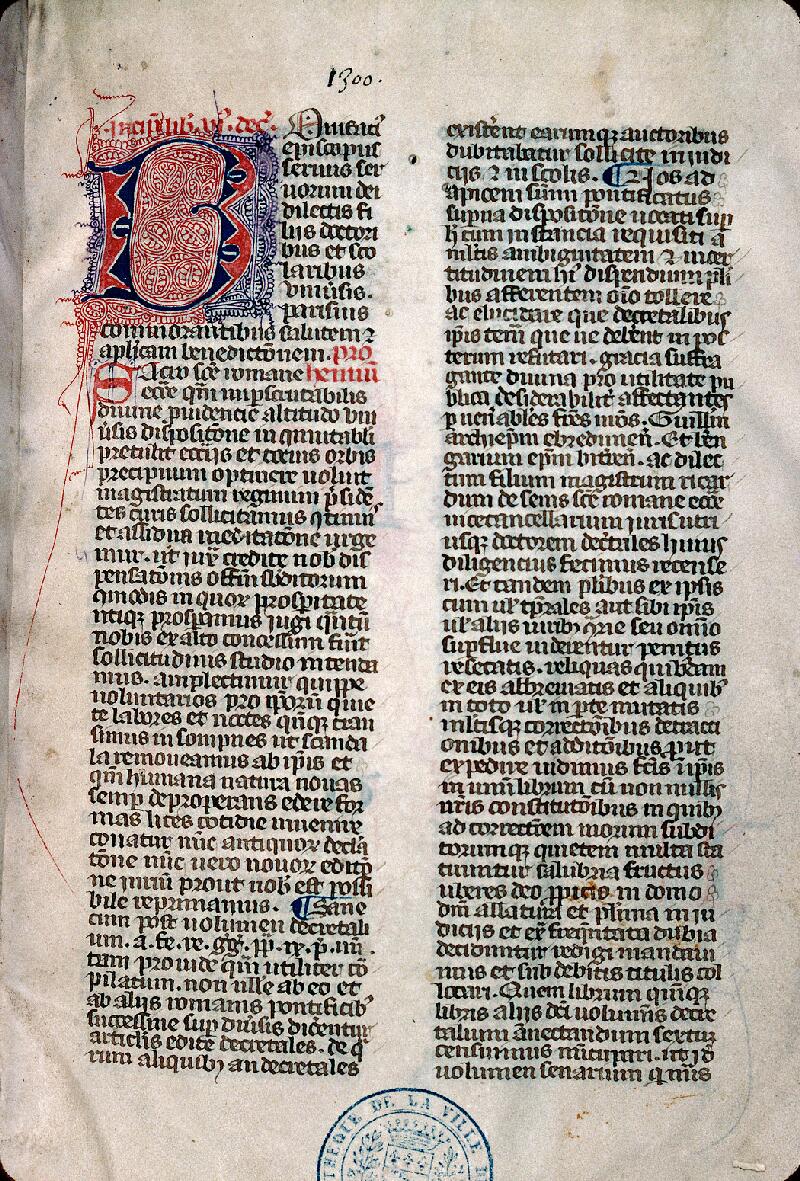 Troyes, Bibl. mun., ms. 0831, f. 001 - vue 1