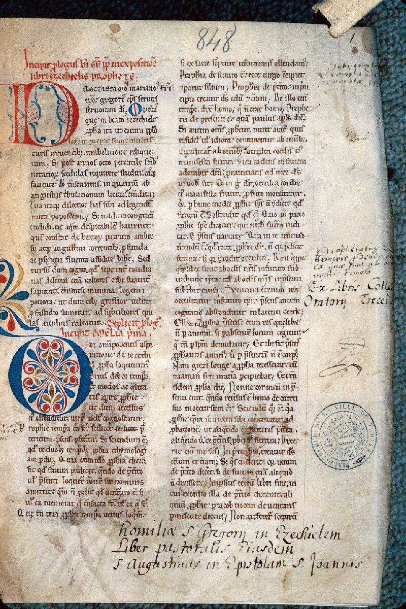 Troyes, Bibl. mun., ms. 0848, f. 001