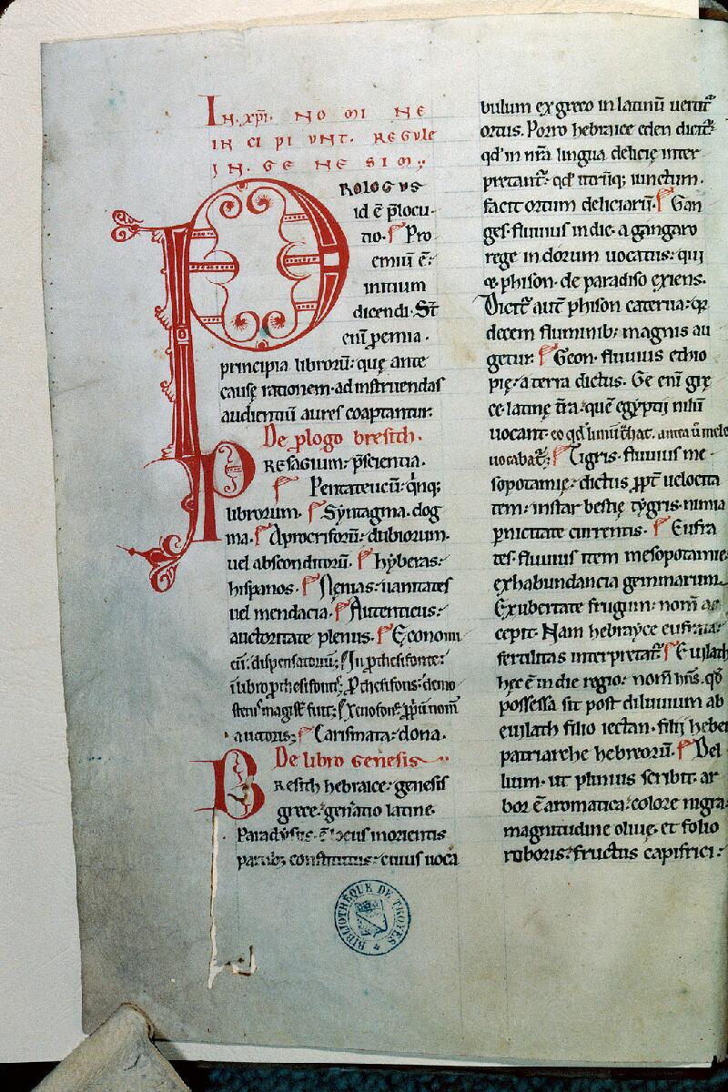 Troyes, Bibl. mun., ms. 0854, f. 001v