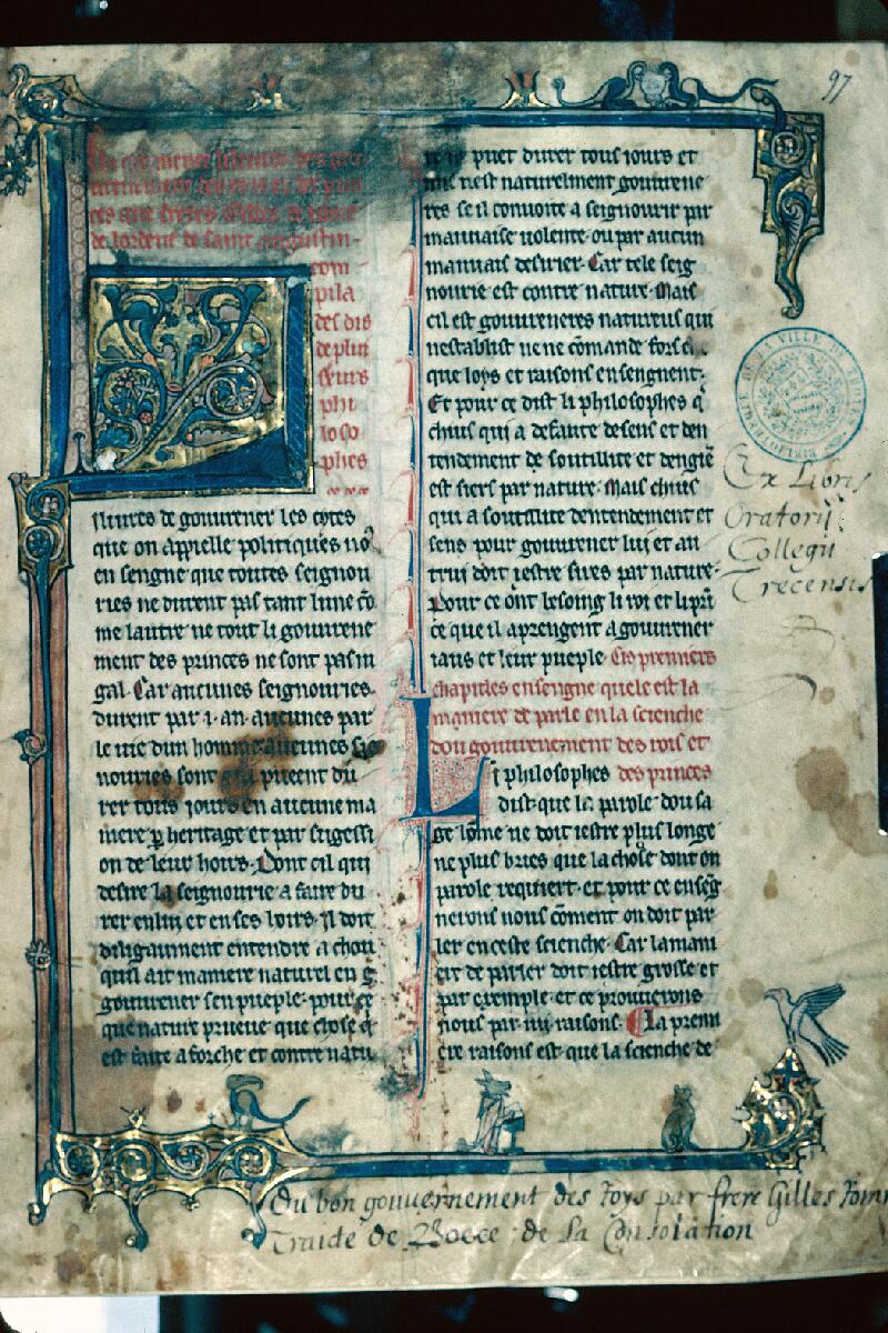 Troyes, Bibl. mun., ms. 0898, f. 097 - vue 1