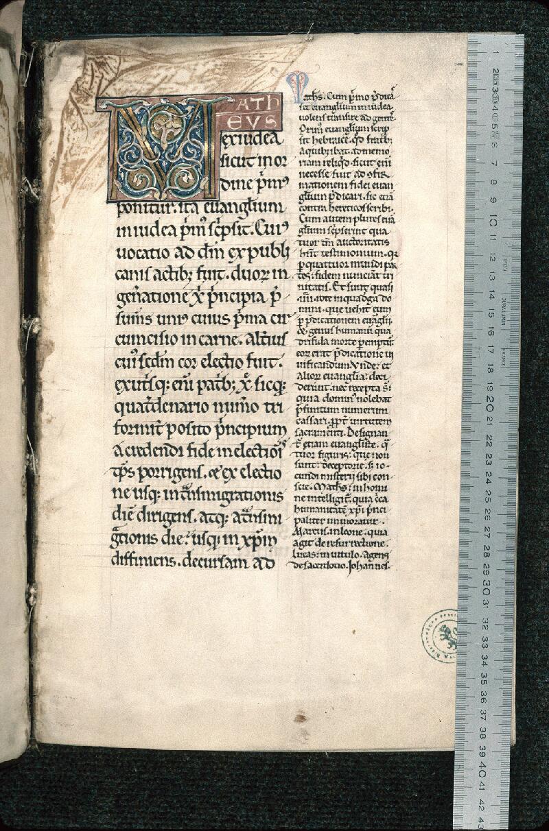 Valenciennes, Bibl. mun., ms. 0074, f. 001 - vue 1