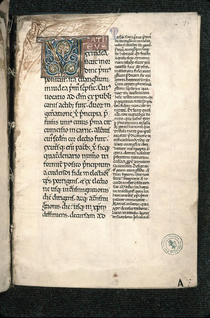 Valenciennes, Bibl. mun., ms. 0074, f. 001 - vue 2