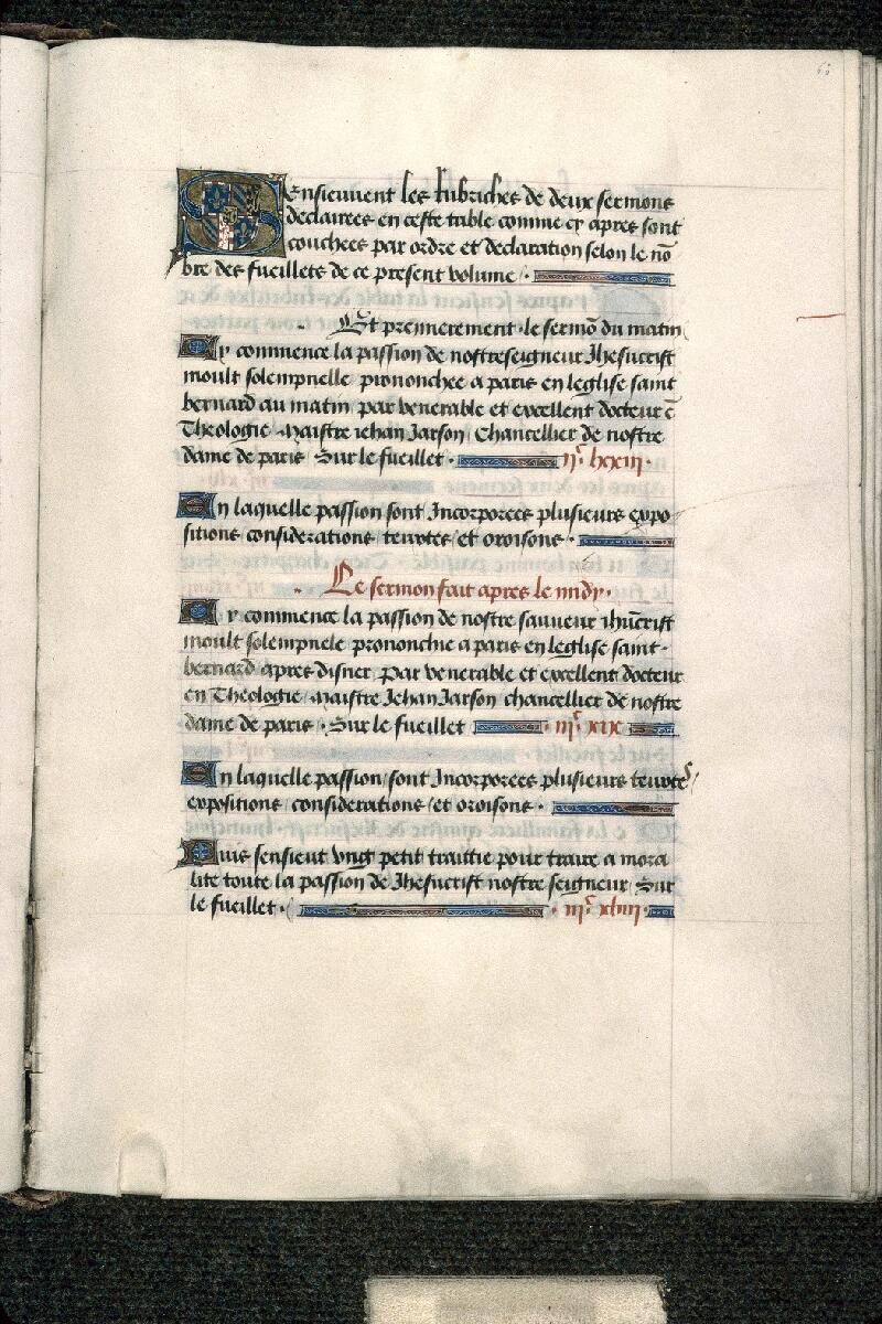 Valenciennes, Bibl. mun., ms. 0240, f. 063 - vue 1