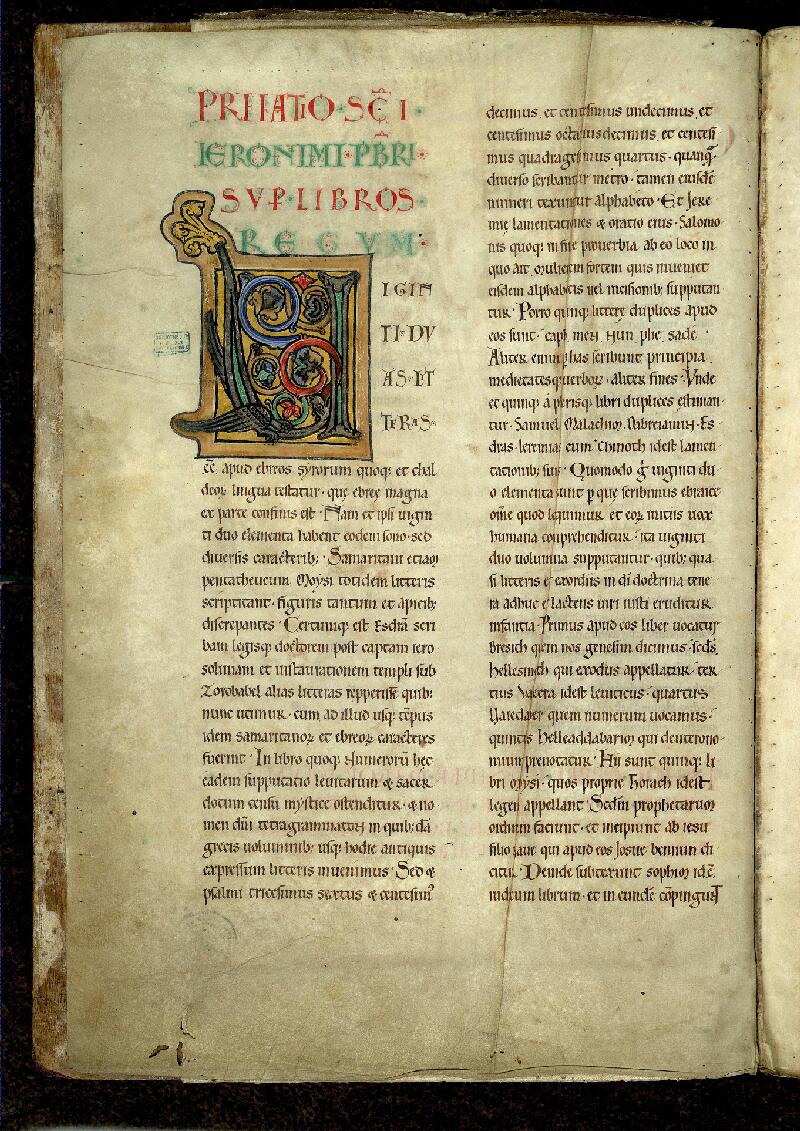 Valenciennes, Bibl. mun., ms. 0002, f. 001v - vue 2
