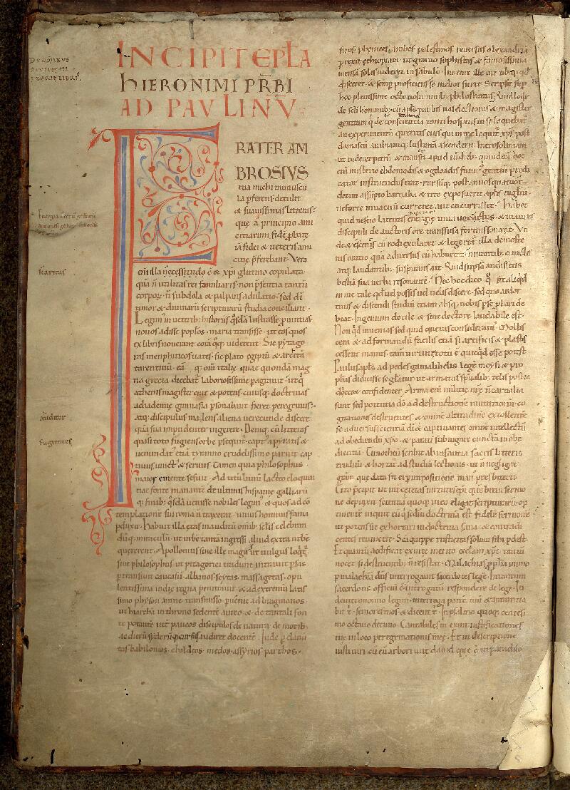 Valenciennes, Bibl. mun., ms. 0009, f. 001v