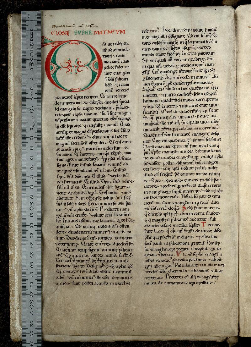 Valenciennes, Bibl. mun., ms. 0070, f. 001v - vue 1