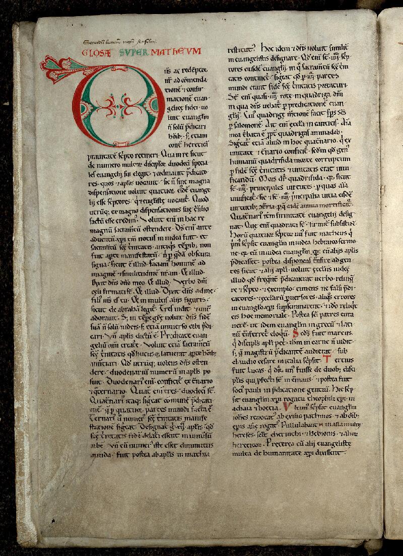 Valenciennes, Bibl. mun., ms. 0070, f. 001v - vue 2