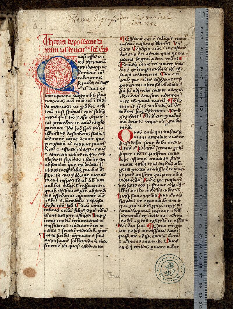 Valenciennes, Bibl. mun., ms. 0098, f. 001 - vue 1