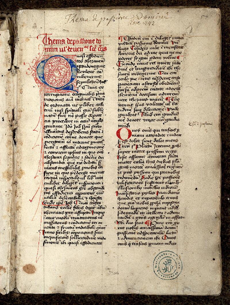 Valenciennes, Bibl. mun., ms. 0098, f. 001 - vue 2