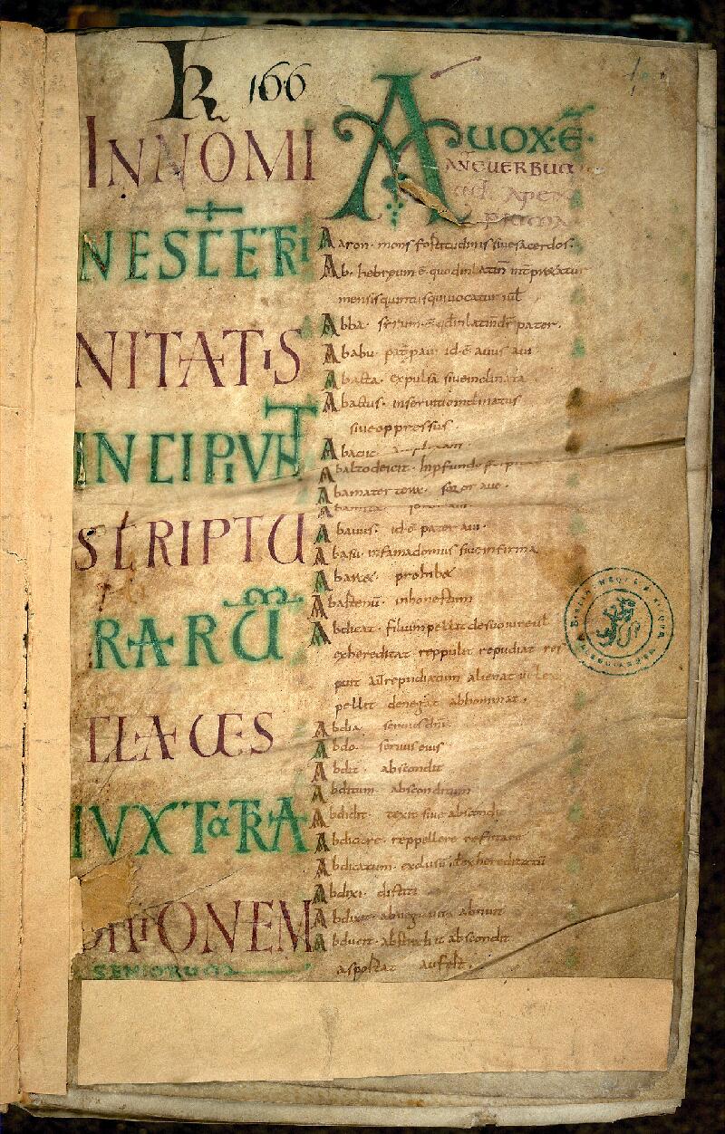 Valenciennes, Bibl. mun., ms. 0100, f. 001 - vue 2