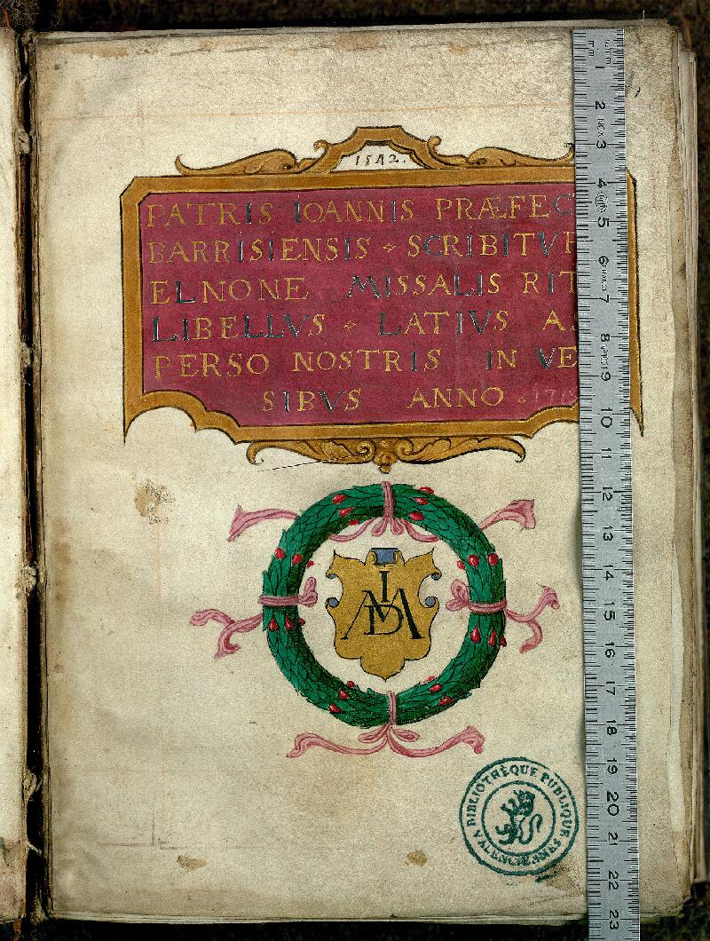Valenciennes, Bibl. mun., ms. 0119, f. 001 - vue 1