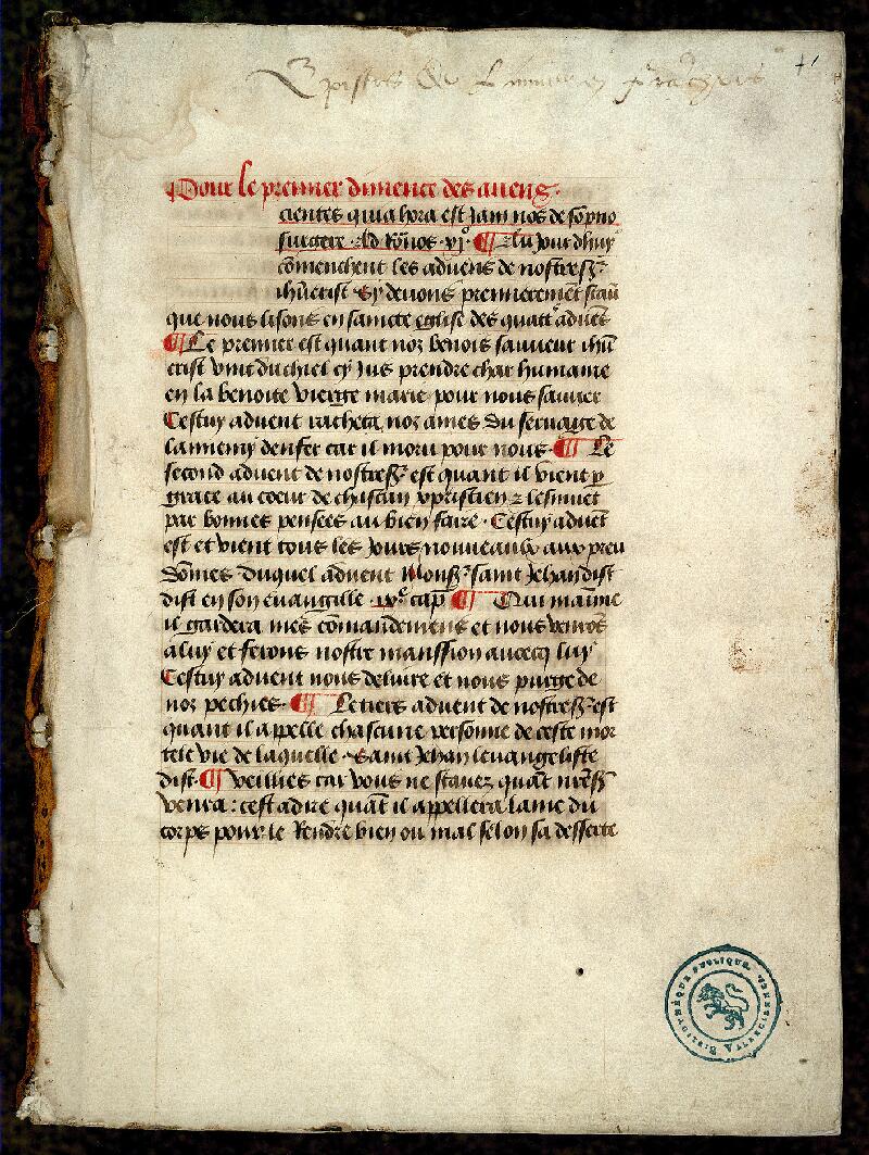 Valenciennes, Bibl. mun., ms. 0126, f. 001 - vue 2