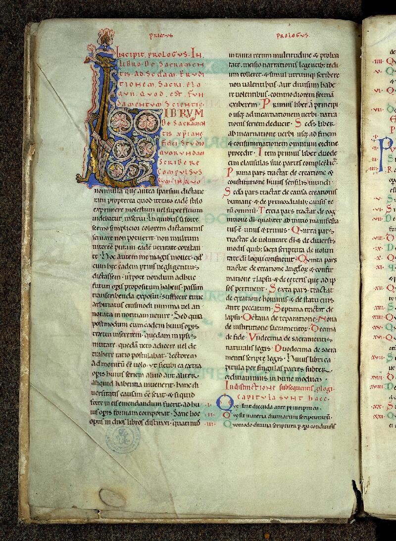 Valenciennes, Bibl. mun., ms. 0206, f. 001v - vue 2