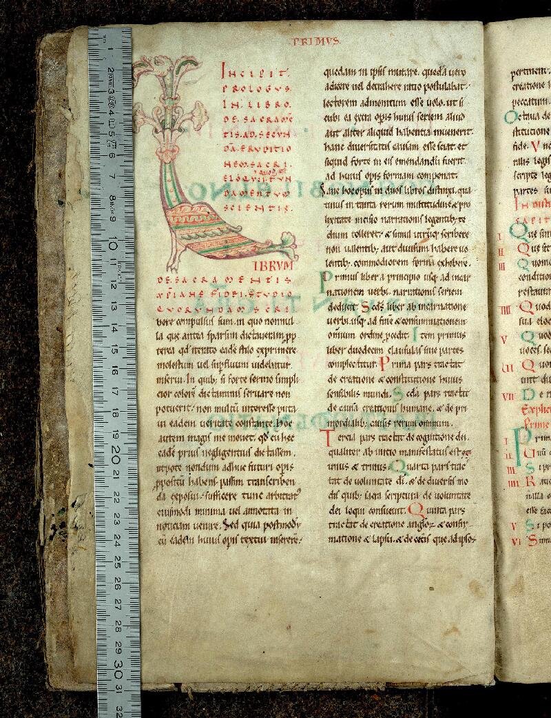 Valenciennes, Bibl. mun., ms. 0207, f. 001v - vue 1
