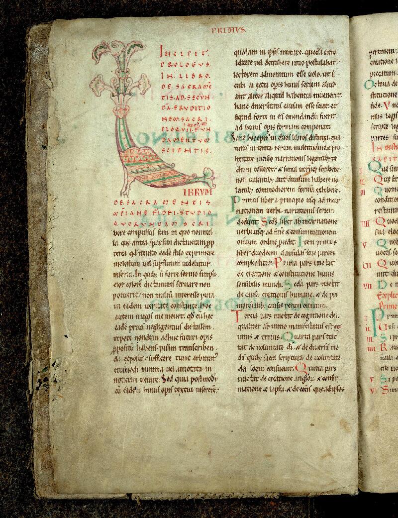 Valenciennes, Bibl. mun., ms. 0207, f. 001v - vue 2