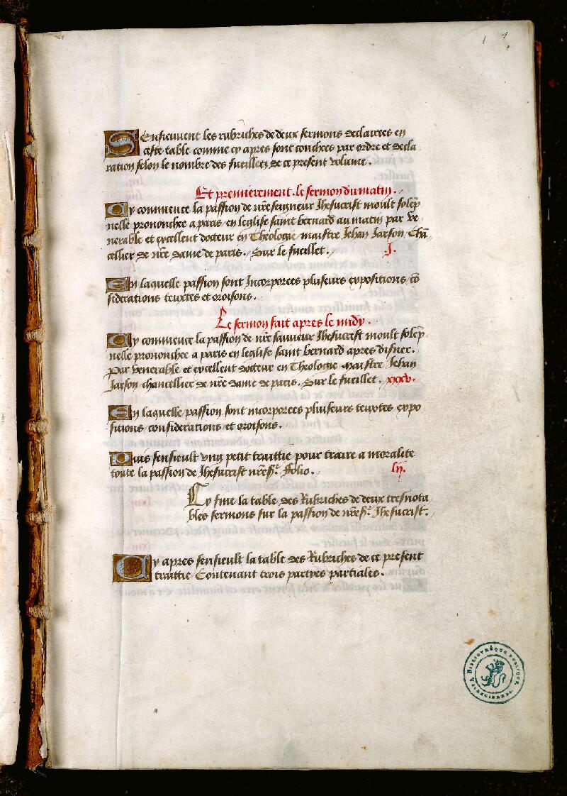Valenciennes, Bibl. mun., ms. 0230, f. 001 - vue 2