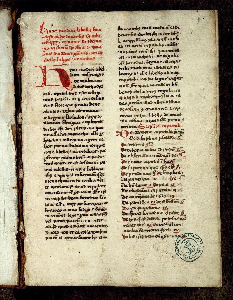 Valenciennes, Bibl. mun., ms. 0233, f. 001 - vue 2