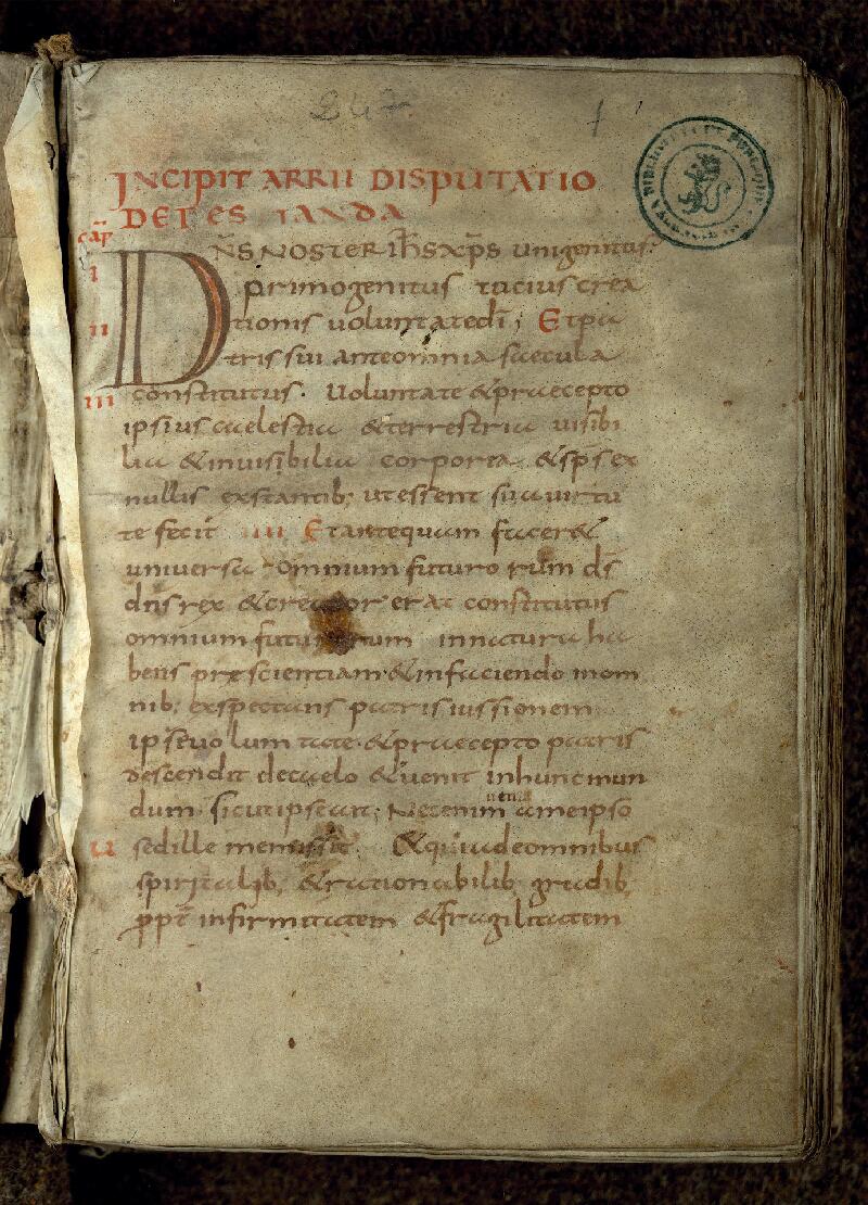 Valenciennes, Bibl. mun., ms. 0247, f. 001 - vue 2