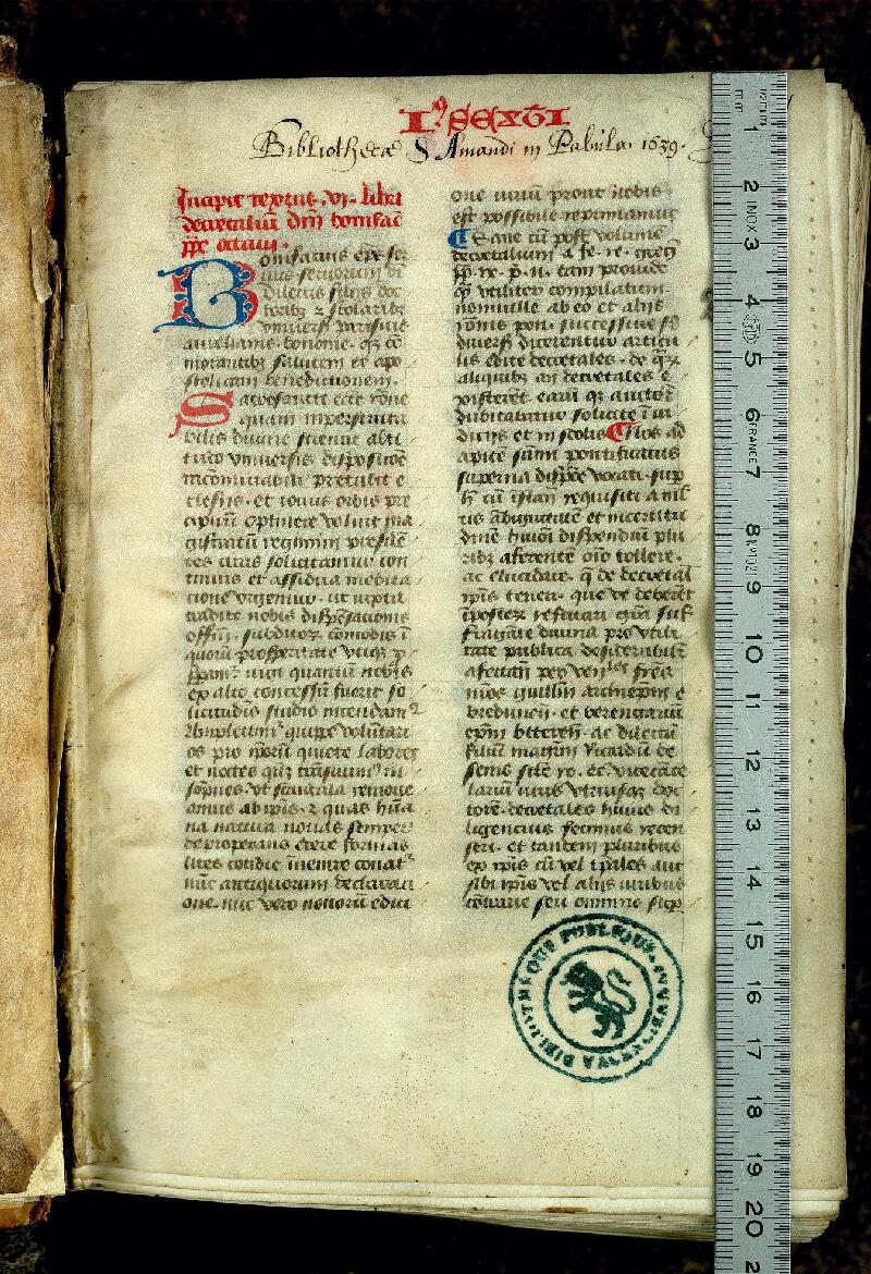 Valenciennes, Bibl. mun., ms. 0266, f. 001 - vue 1
