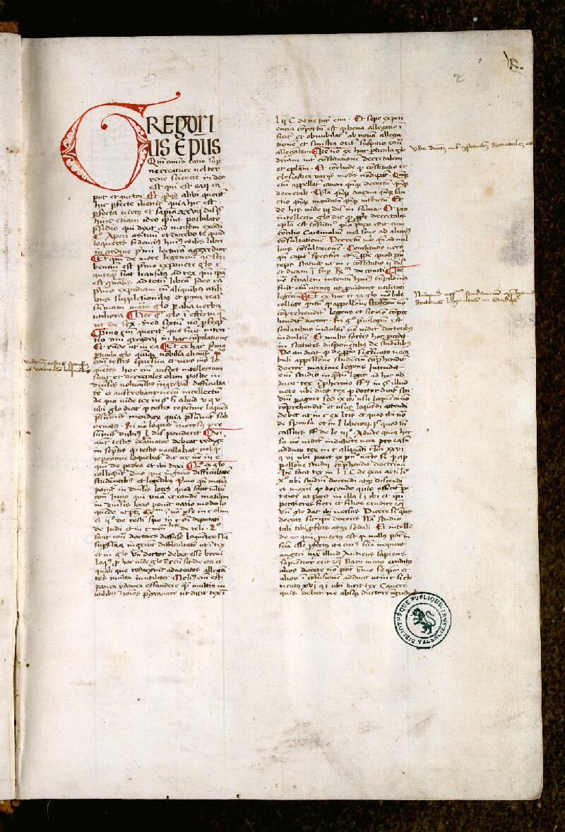 Valenciennes, Bibl. mun., ms. 0267, f. 002 - vue 2