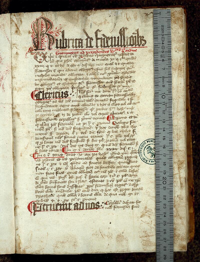 Valenciennes, Bibl. mun., ms. 0279, f. 001 - vue 1