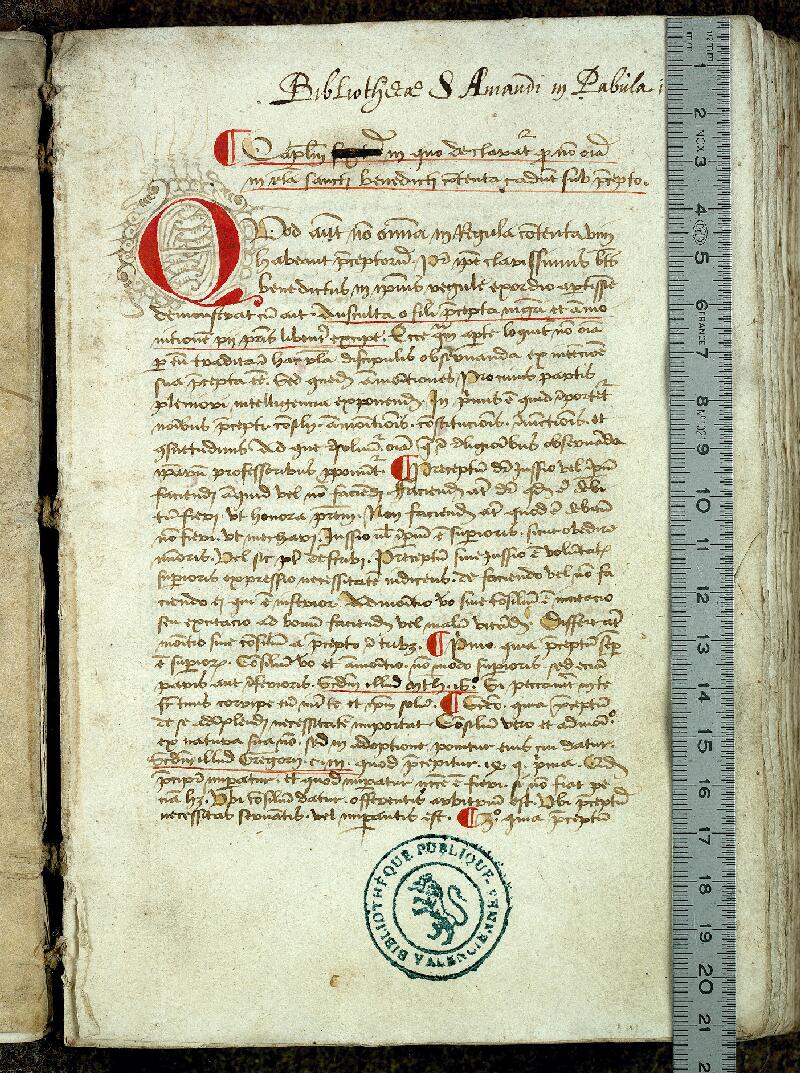 Valenciennes, Bibl. mun., ms. 0287, f. 001 - vue 1