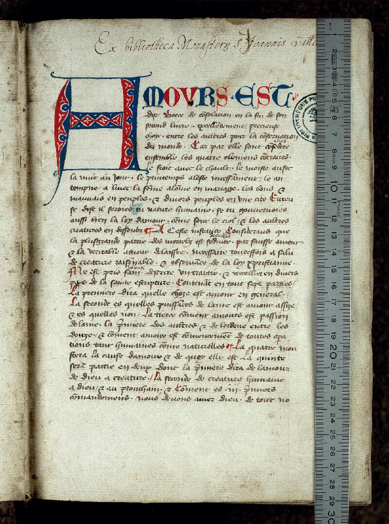 Valenciennes, Bibl. mun., ms. 0301, f. 001 - vue 1