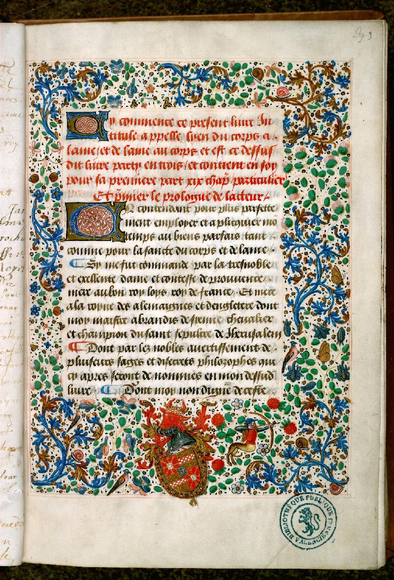 Valenciennes, Bibl. mun., ms. 0329, f. 003 - vue 2