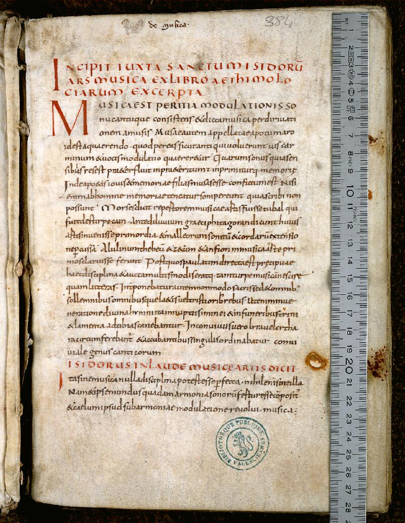 Valenciennes, Bibl. mun., ms. 0384, f. 001 - vue 1