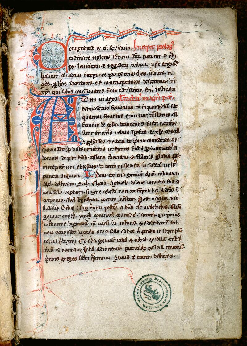 Valenciennes, Bibl. mun., ms. 0385, f. 001 - vue 2