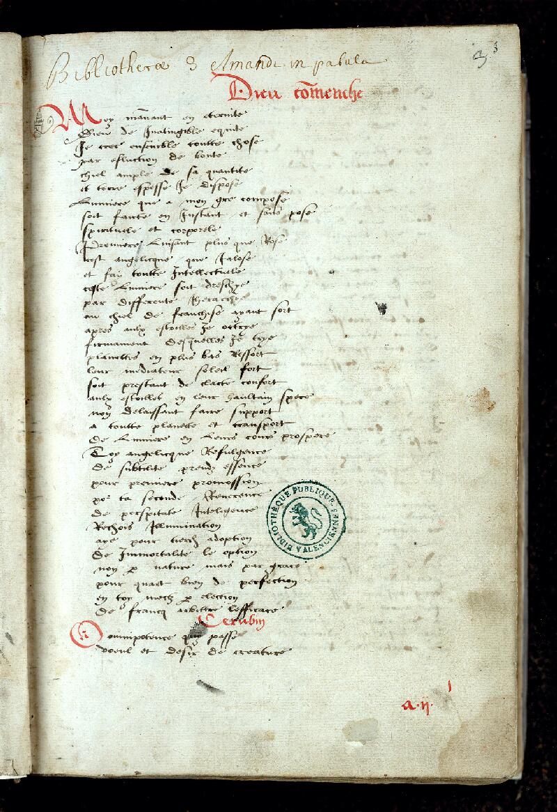 Valenciennes, Bibl. mun., ms. 0449, f. 003 - vue 2