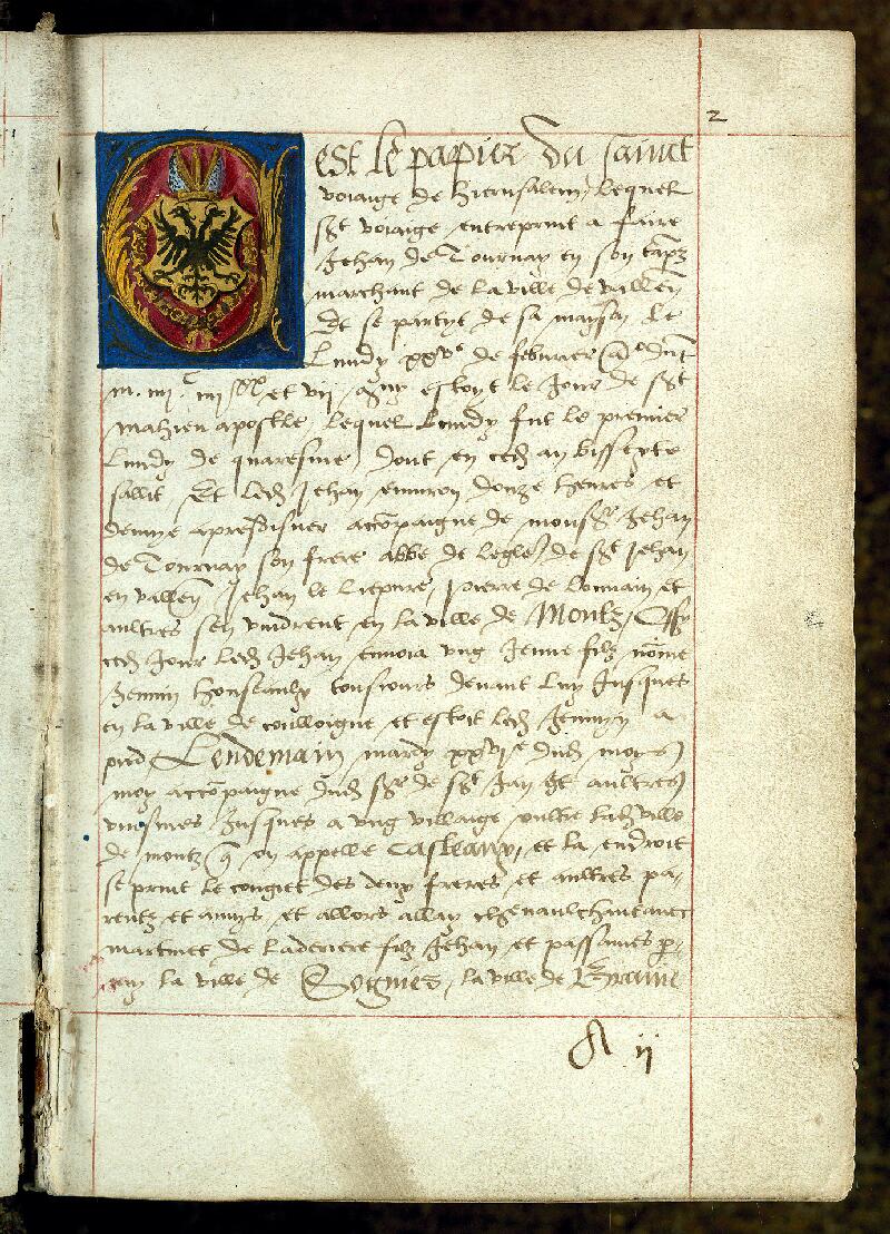 Valenciennes, Bibl. mun., ms. 0493, f. 002 - vue 2