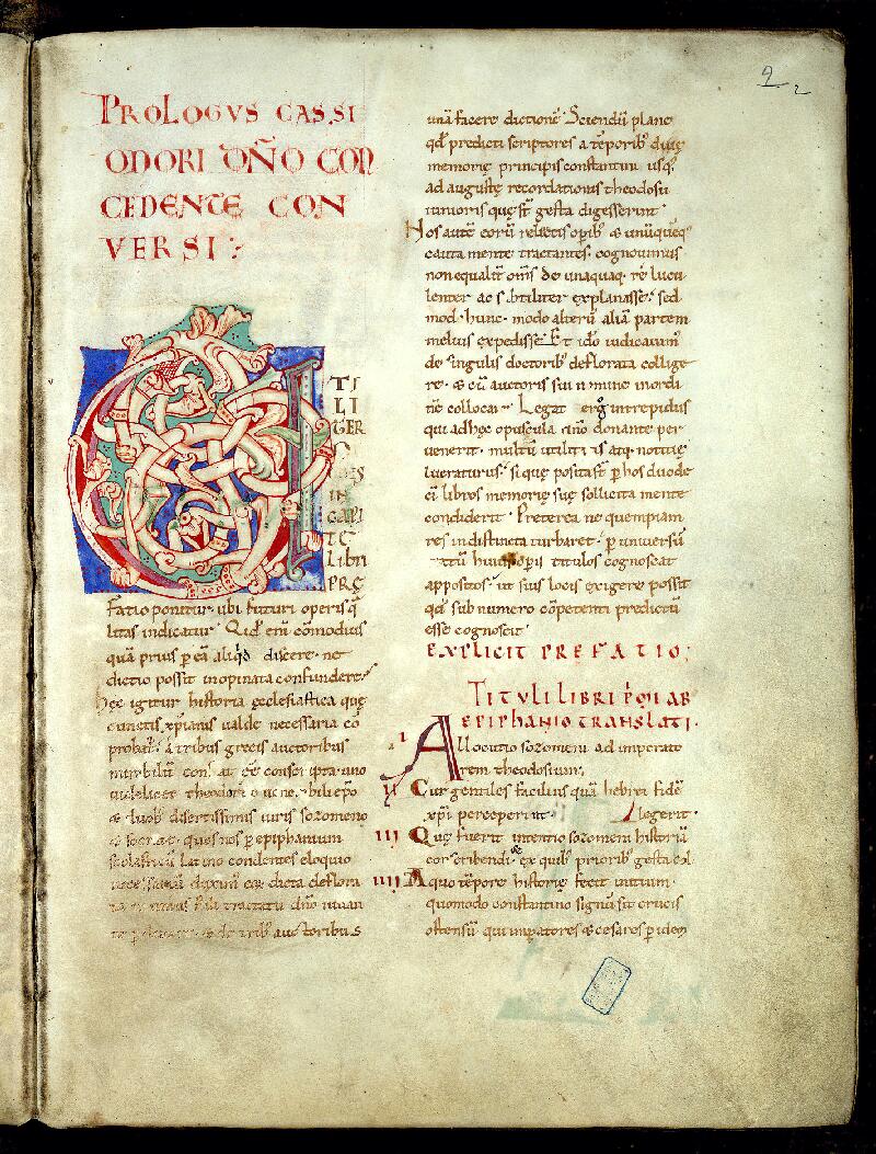 Valenciennes, Bibl. mun., ms. 0498, f. 002 - vue 2