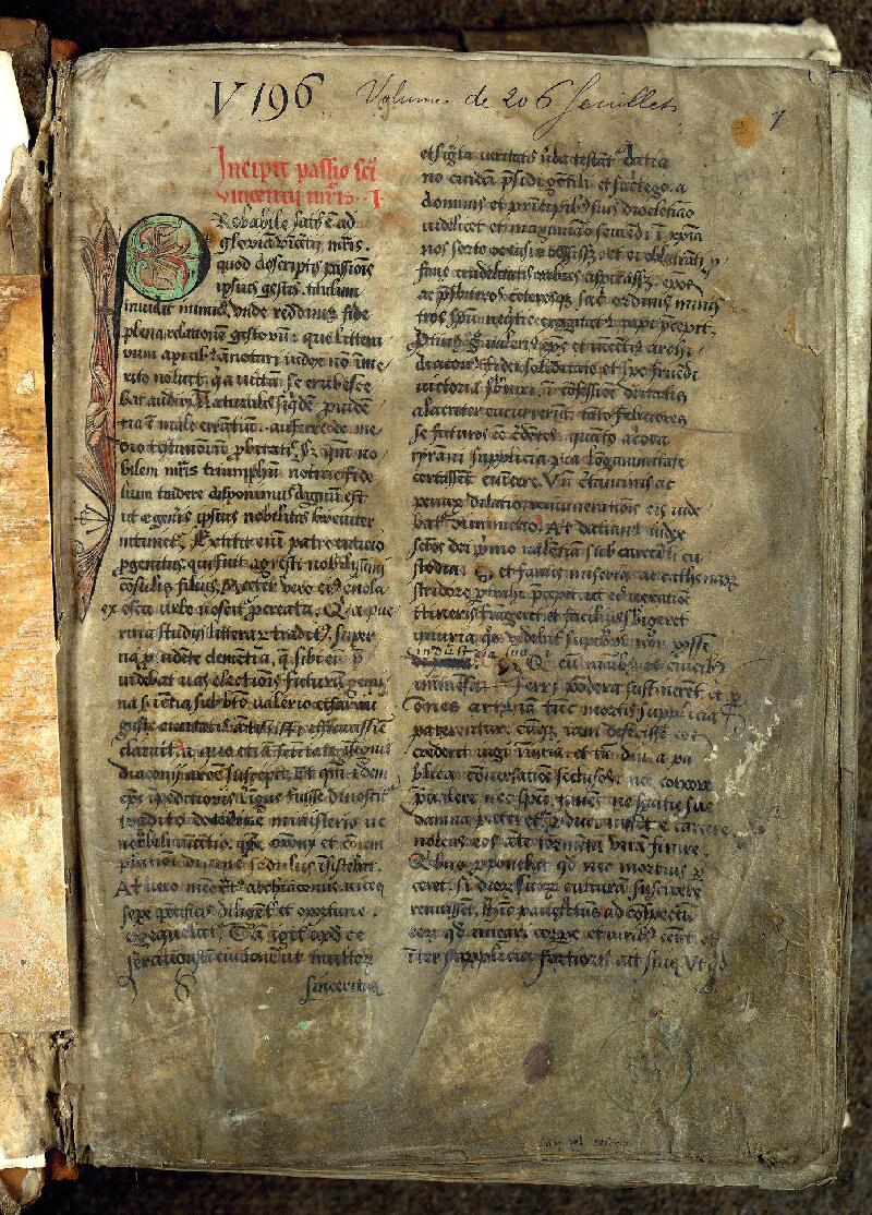 Valenciennes, Bibl. mun., ms. 0513, f. 001 - vue 2