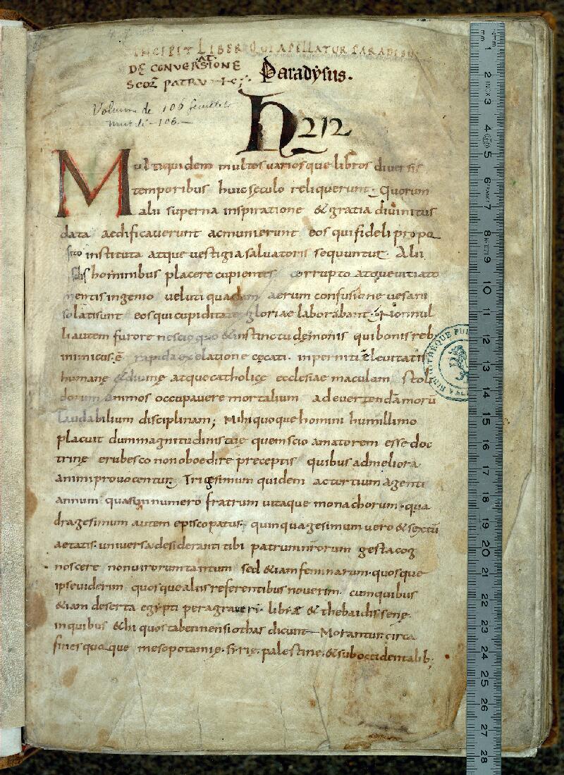 Valenciennes, Bibl. mun., ms. 0521, f. 001 - vue 1